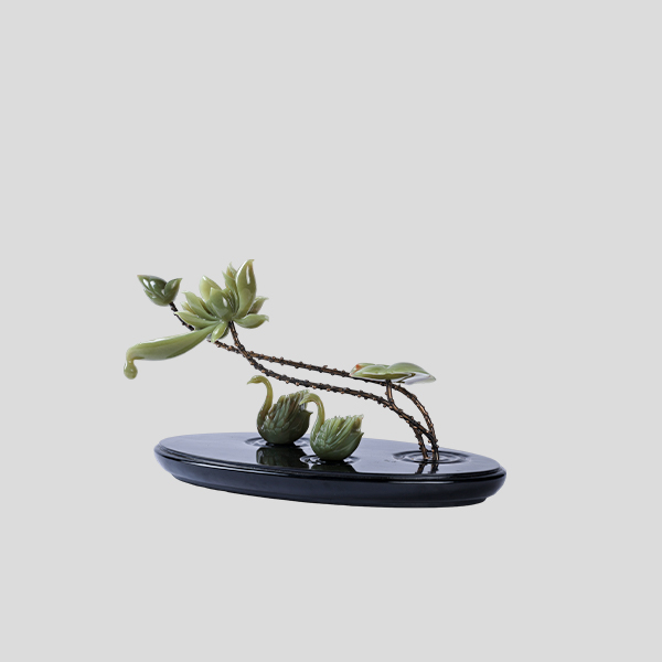 Lotus Grace Swan Sculpture